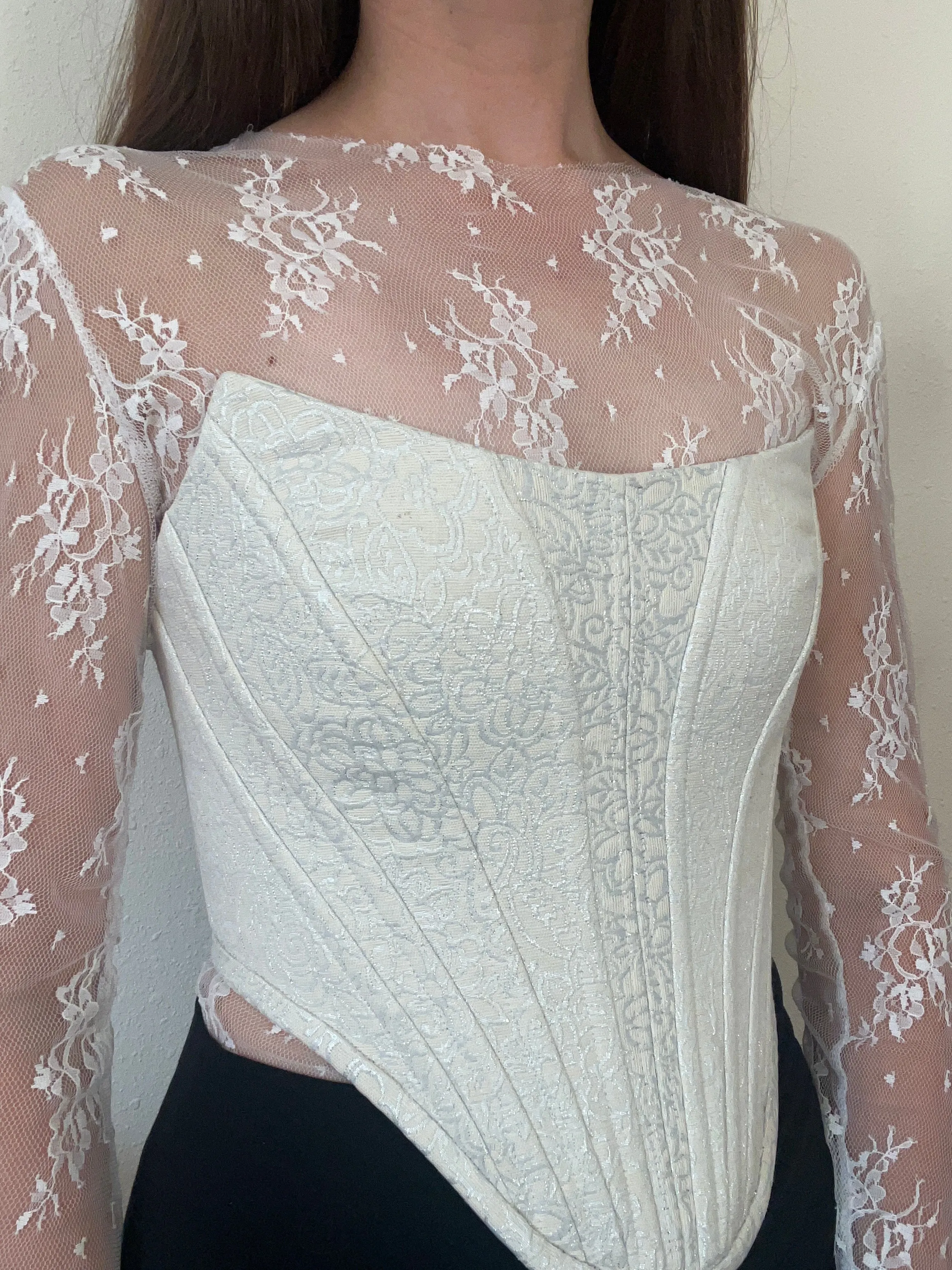 White brocade corset 🤍