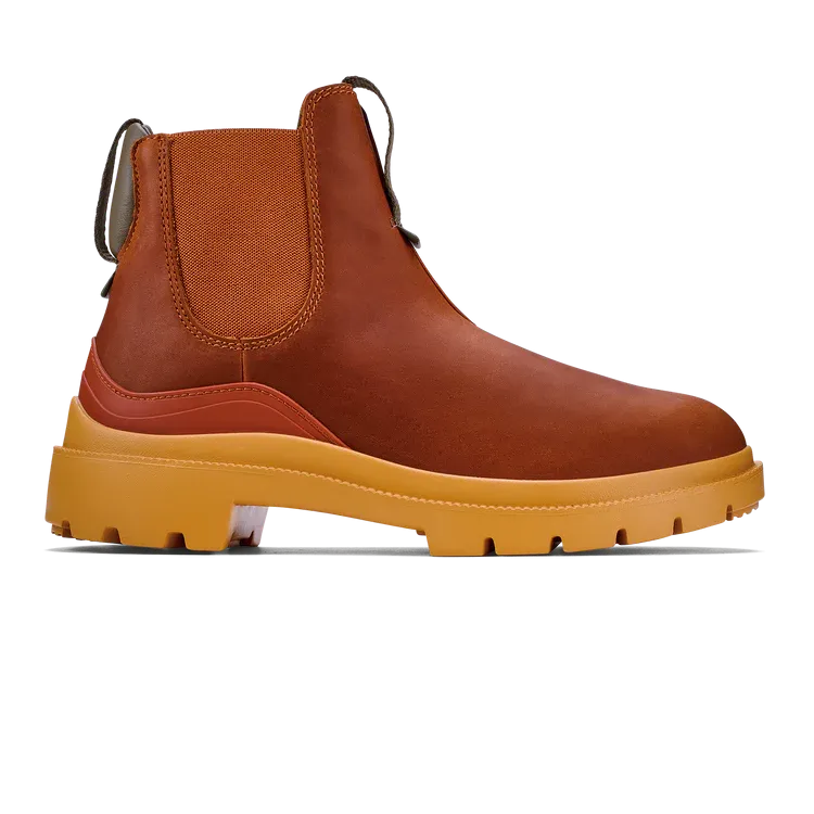 Women's Olukai Hehi Waterproof Chelsea Boots Color: Fox / Hunter