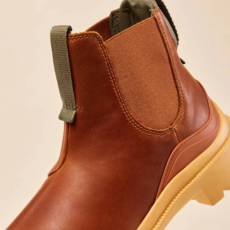 Women's Olukai Hehi Waterproof Chelsea Boots Color: Fox / Hunter